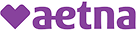 Aetna logo with purple heart symbol.