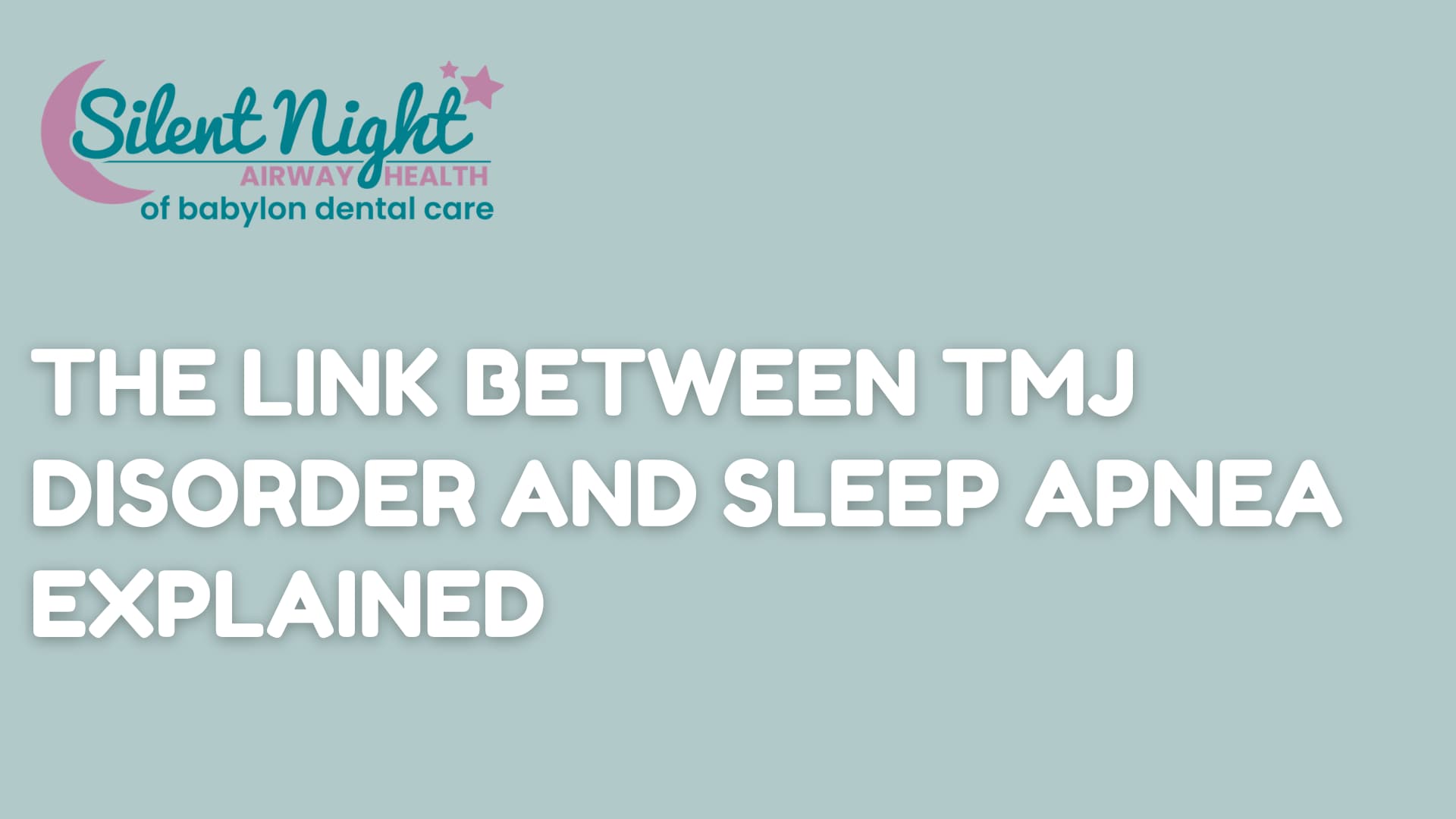 The Link Between TMJ Disorder and Sleep Apnea Explained image